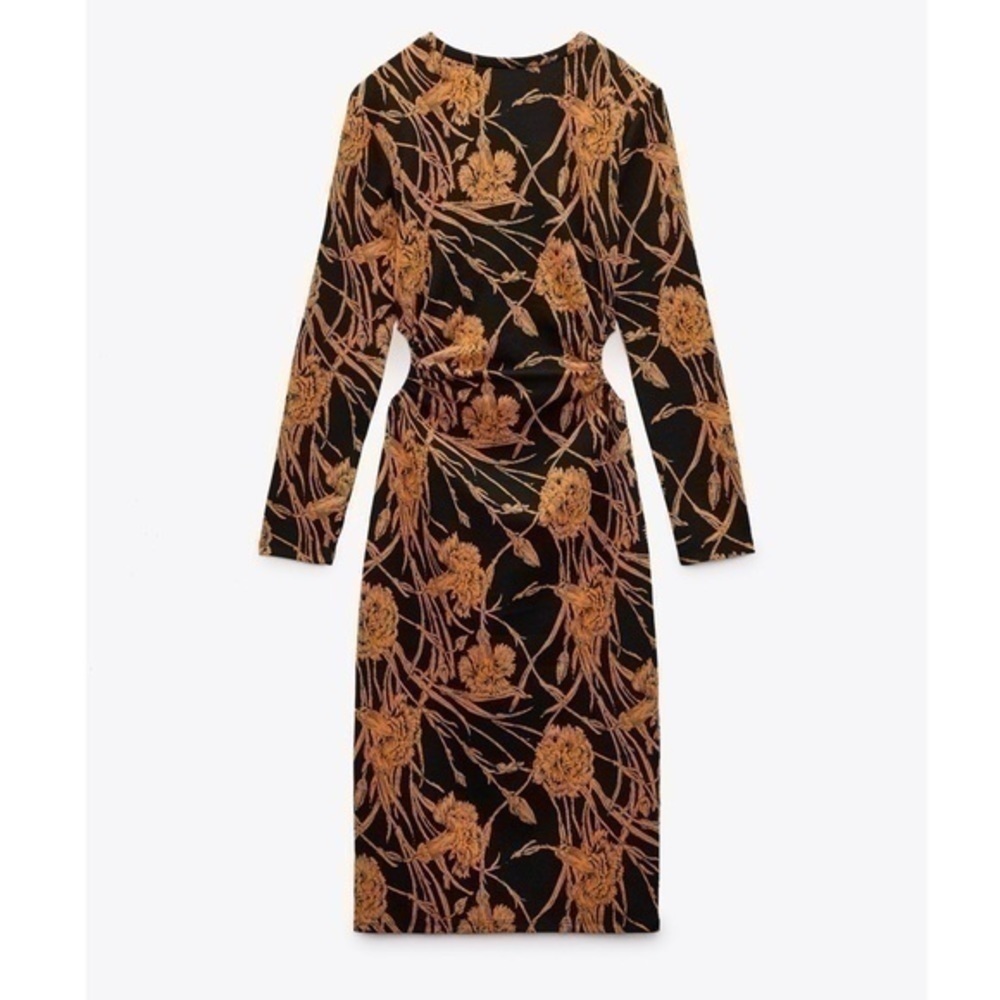 ZARA cut out jacquard dress - Picture 2 of 13